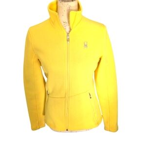 Spyder Yellow Full-Zip Sweatshirt